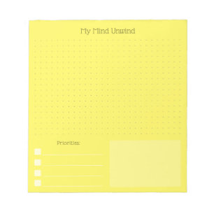 Bloc-notes moderne et joyeux jaune pour déverser s