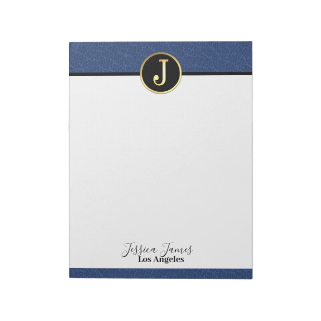 Bloc-notes moderne lettre J (Tourné)