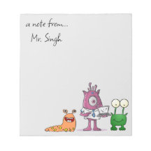 Bloc-notes modifiable pour les monstres de l'ensei