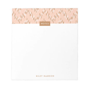Bloc-notes Motif Boho Ikat Zig Zag - orange