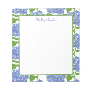 Bloc-notes Motif Periwinkle Blue Hydrangea