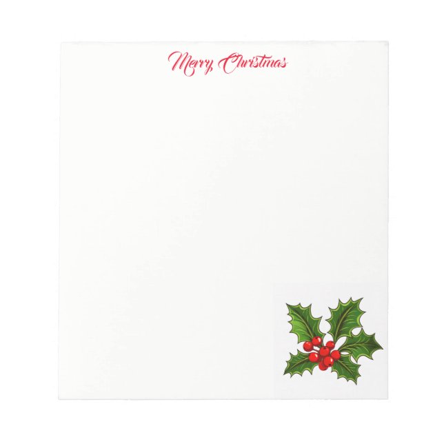 Bloc-notes Noël Holly (Devant)