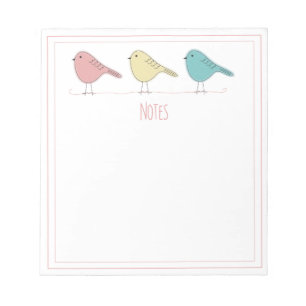 Bloc-notes Oiseaux sur un Fil