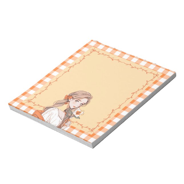 Bloc-notes Orange Simple Cute Anime Boho (Tourné)