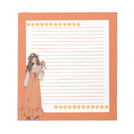 Bloc-notes Orange Simple Cute Anime Boho