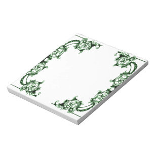 Bloc-notes orné à rotation florale