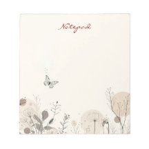 Bloc-notes orné d'illustrations de plantes sauvage