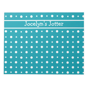 Bloc-notes ou Jotter personnalisés, Pois blancs su
