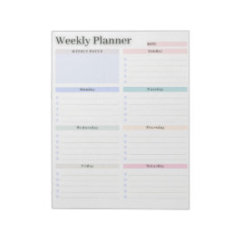 Bloc-notes Pastel Weekly Planner & To-Do List