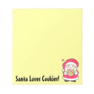Bloc-notes Père Noël aime les cookies