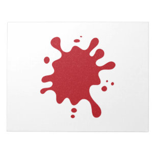 Bloc-notes personnalisable éclaboussure rouge toma