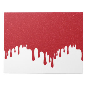Bloc-notes personnalisé à gouttes de rouge tomate