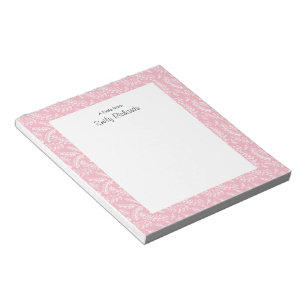 Bloc-notes personnalisé à motifs floraux roses
