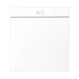 Bloc-notes personnalisé avec monogramme en barre v