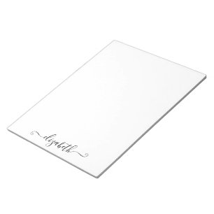 Bloc-notes personnalisé avec monogramme en écritur