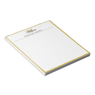 Bloc-notes personnalisé avec monogramme et nom per