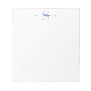 Bloc-notes personnalisé avec monogramme initial pe