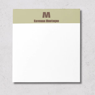 Bloc-notes personnalisé avec nom et monogramme en 