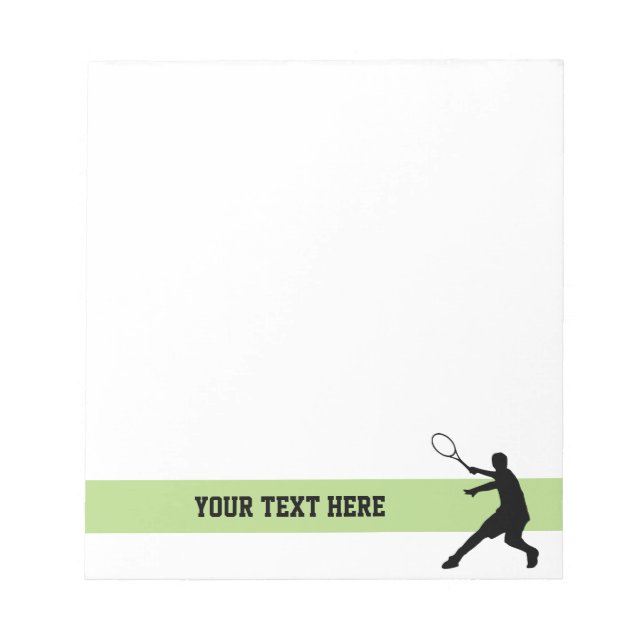 Bloc-notes personnalisé avec silhouette du joueur  (Devant)