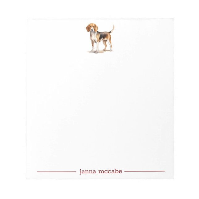 Bloc-notes personnalisé beagle (Devant)