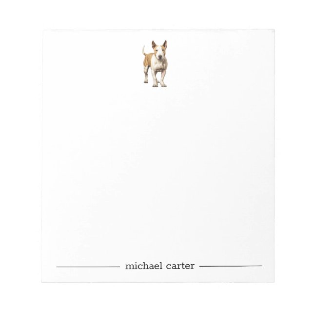 Bloc-notes personnalisé Bull Terrier (Devant)