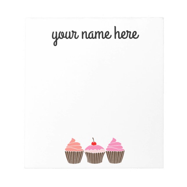 Bloc-notes personnalisé Cupcake (Devant)