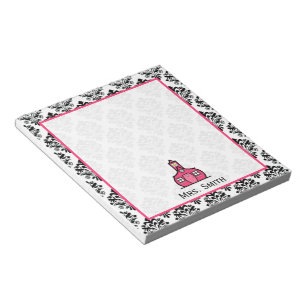 Bloc-notes personnalisé Damask pour enseignants