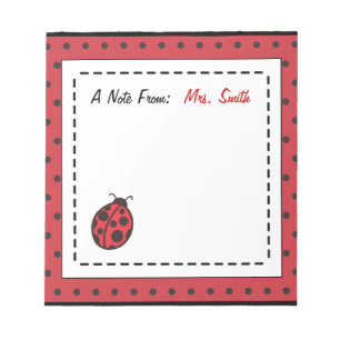 Bloc-notes personnalisé de Ladybug