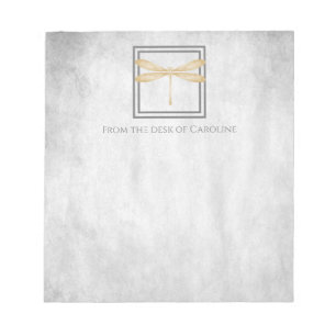 Bloc-notes personnalisé de libellule d'or