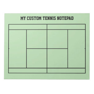 Bloc-notes personnalisé de stratégie de tennis ave