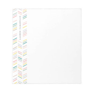 Bloc-notes personnalisé Dessin Herringbone - Rose