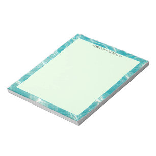 Bloc-notes personnalisé esthétique moderne bleu