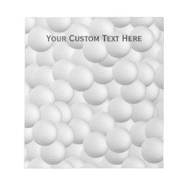 Bloc-notes personnalisé Golf Balls