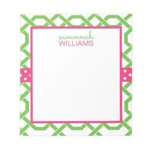 Bloc-notes personnalisé Lattice & Grosgrain