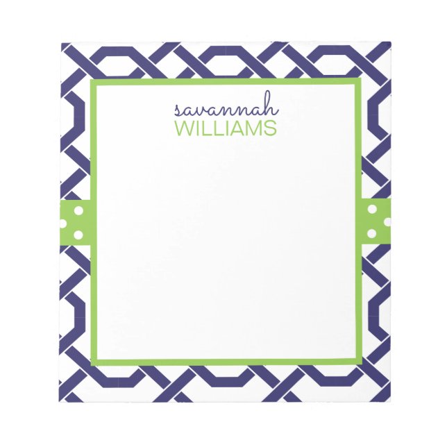 Bloc-notes personnalisé Lattice & Grosgrain (Devant)