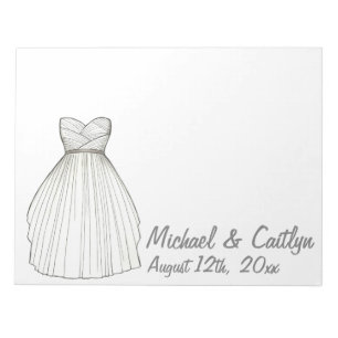 Bloc-notes personnalisé Mariage de mariée