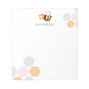 Bloc-notes personnalisé minimaliste Pastel Honey B