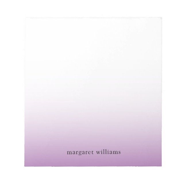Bloc-notes personnalisé minimaliste violet (Devant)
