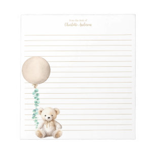 Bloc-notes personnalisé neutre à ours en peluche