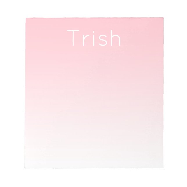 Bloc-notes personnalisé Ombre moderne, rose (Devant)