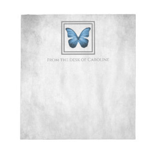 Bloc-notes personnalisé Papillon bleu