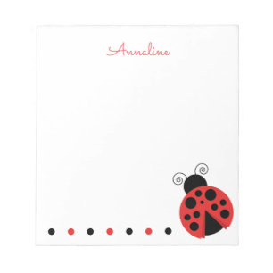 Bloc-notes personnalisé Polka Dot Ladybug
