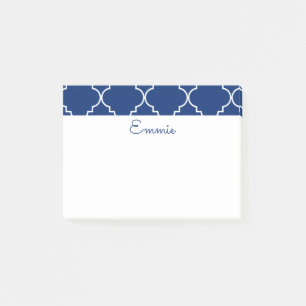 Bloc-notes personnalisé post-it chic Quatrefoil