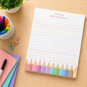 Bloc-notes personnalisé pour enseignant arc-en-cie