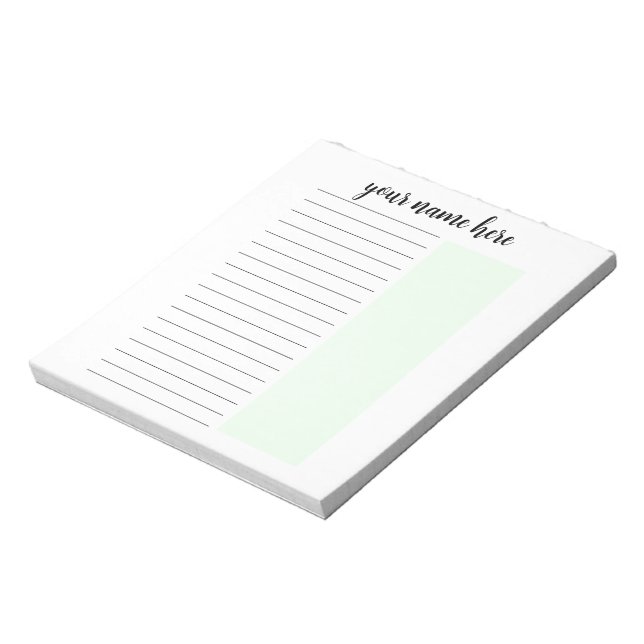 Bloc-notes personnalisé pour la liste des tâches (Tourné)