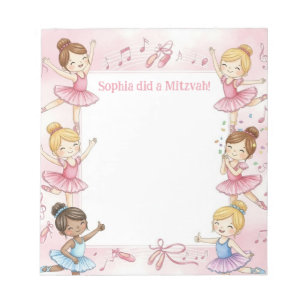 Bloc-notes personnalisé pour Mitzvah de danseuse r