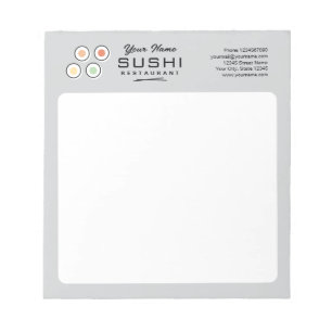 Bloc-notes personnalisé pour restaurant de sushi p