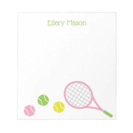Bloc-notes personnalisé Preppy Tennis