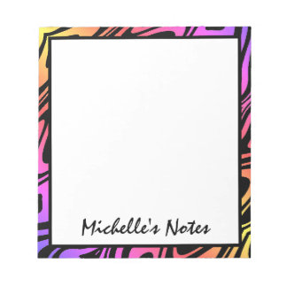Bloc-notes personnalisé psychédélique multicolore