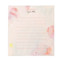 Bloc-notes personnalisé rose et corail